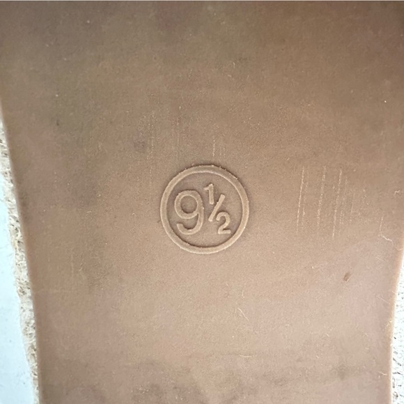 Universal Thread Espadrille Faux Leather Tan Cognac Slides Sandals Size 9.5 - Picture 11 of 11